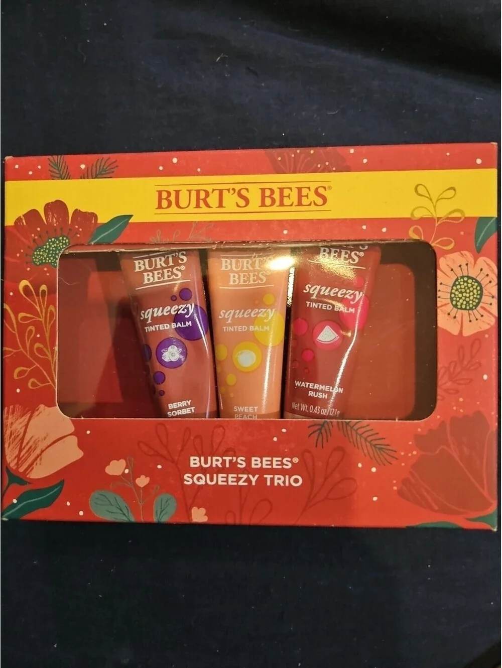 Burt's Bees Squeezy Trio Holiday Lip Balm Set - Limited Edition
